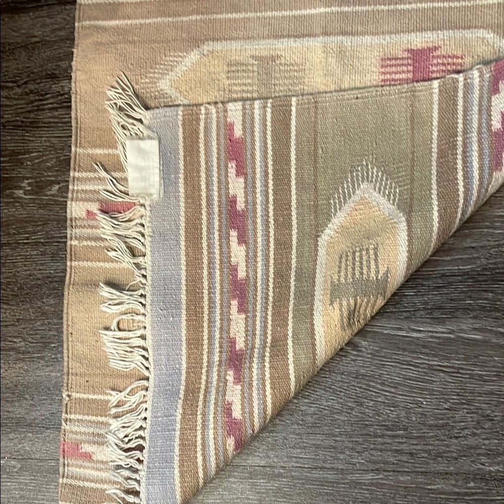Beige and Pink Patterned Rug - Picture 5 of 5